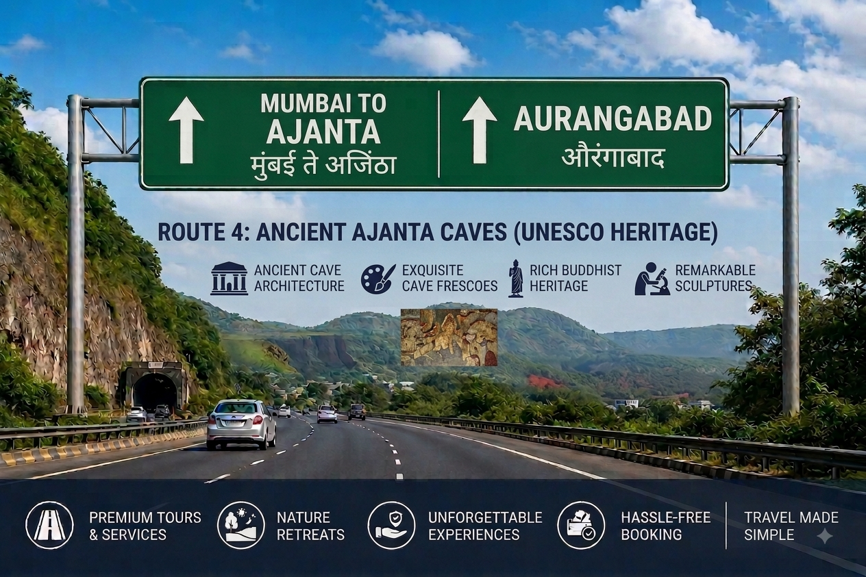 Mumbai to Ajanta Caves taxi service