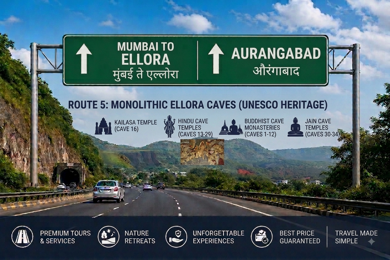 Mumbai to Ellora Caves taxi service